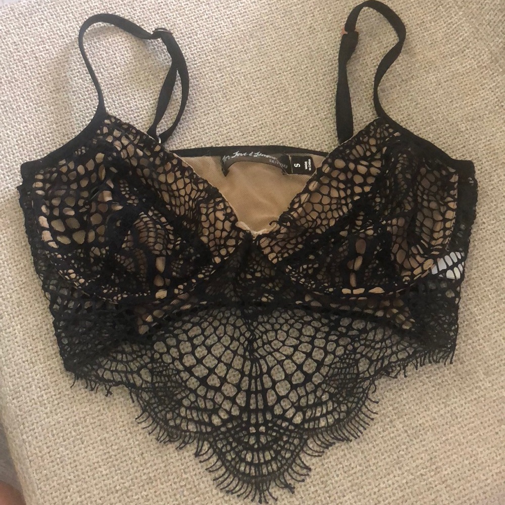 For love & lemons skivvies you knot lace bralette
